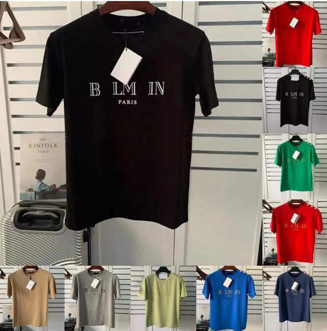 

Designer Mens T-shirts shirts tees Paris Womens Balmain Letter Short Sleeve printed round neck short sleeves loose printing tees asian size -5XL, A+