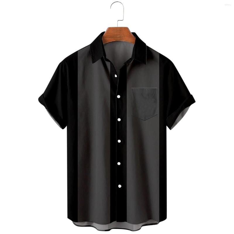 

Men' Casual Shirts Men' 2023 Summer Fashion Colorblock Shirt Holiday Style Short Sleeve Loose Top Clothing, 2-green