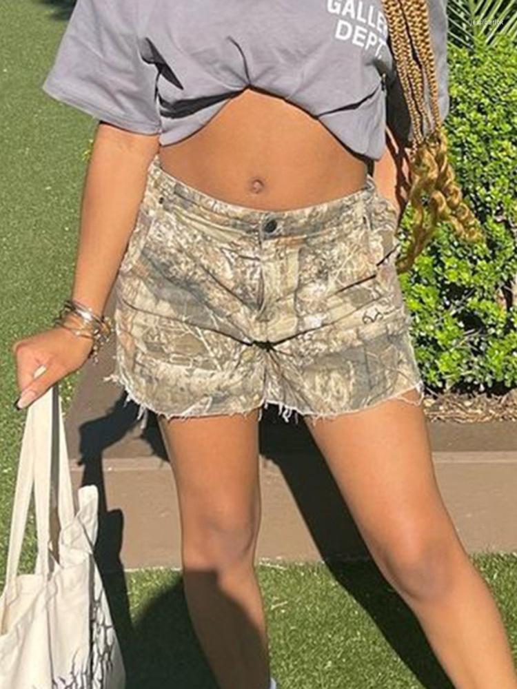 

Women' Shorts WLWXR Summer Fashion Print Women High Waist Pockets Straight Streetwear Design Party Casual, Multi