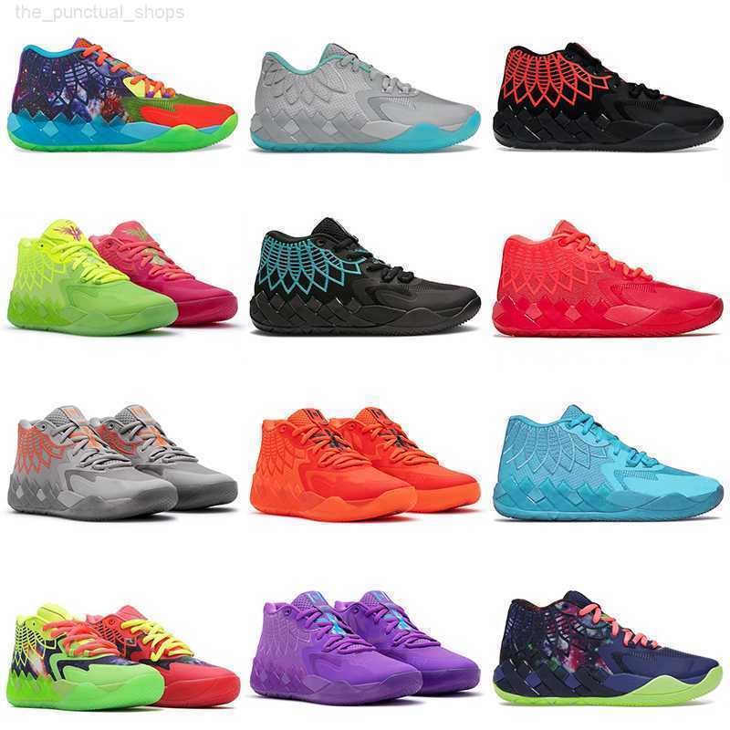 

Boots 1 OG LaMelo Ball Basketball Shoes MB.01 Be You LO UFO Black Blast Rick and Morty Mens Sneakers 40-46, C8 rick and morty red