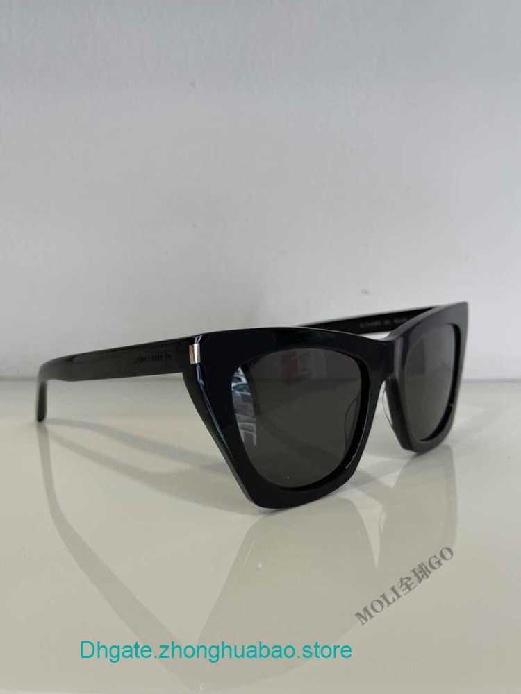 

Y S L Designer Sunglasses Online shop MoliGo Counter Black Frame Cat Eyes Dark Print SL20234 Kate