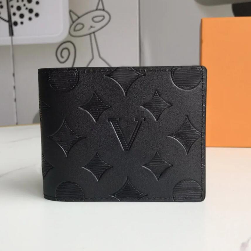 

Fashion designer wallets luxury short purse men women Multiple clutch bags Highs quality flower letter coin purses Shadow card holders with original box dust bag, Black