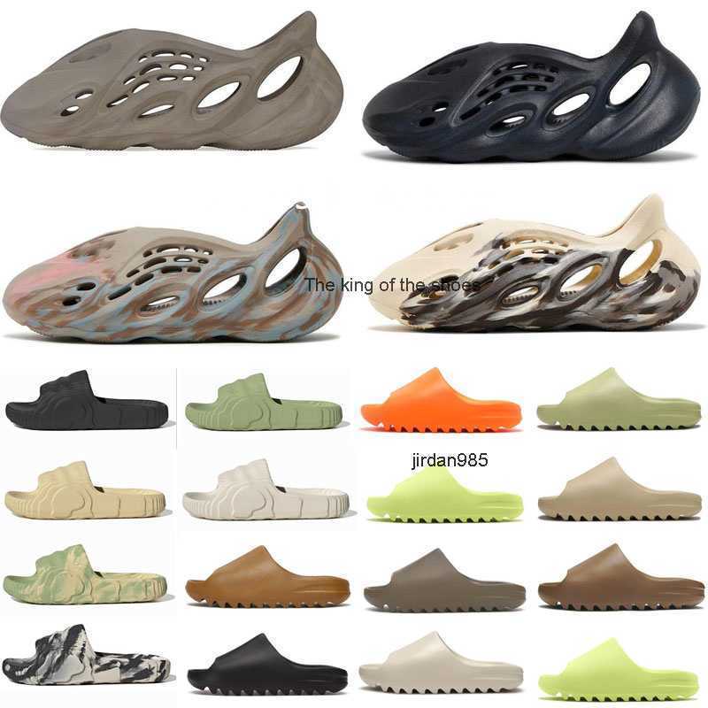 

2023 Slippers Bone Onyx Resin Pure Ochre Holes Foams Runner Designer Slides Sand Vermilion Moon Grey Sandals Size 36-48 pantoufle Fashion Mules Slipper foam runners, Color#14