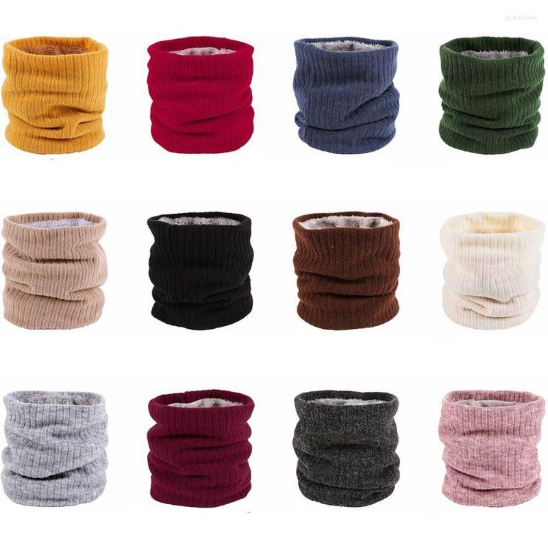 

Scarves Double-Layer Neck Warmer Circle Loop Thermal Fleece Snood Scarf Warm Winter Ski For Men Women Year Gifts