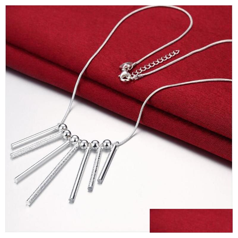 

Pendant Necklaces Ladys Sterling Sier Plated Seven Pillar Chains Necklace Gssn94 Fashion Lovely 925 Plate Jewelry Chain Drop Deliver Dhw29