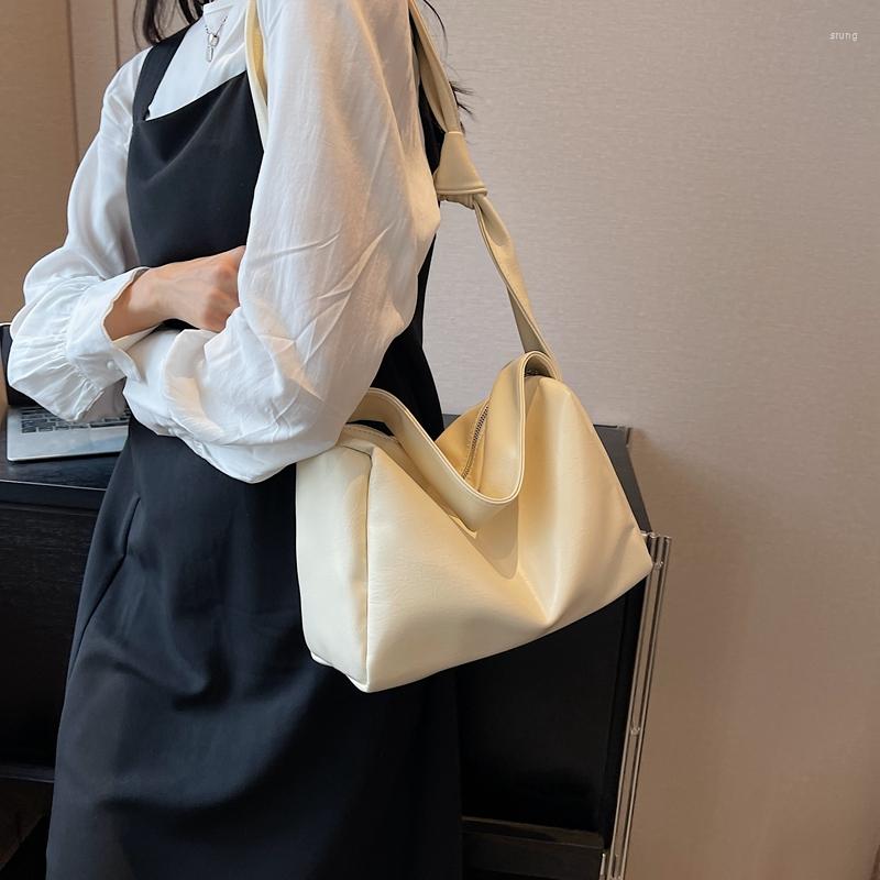 

Evening Bags Simple Casual Large Capacity PU Leather Crossbody Fashion Single Shoulder Travel Bag Ladies Hundred Tote, Yellwo