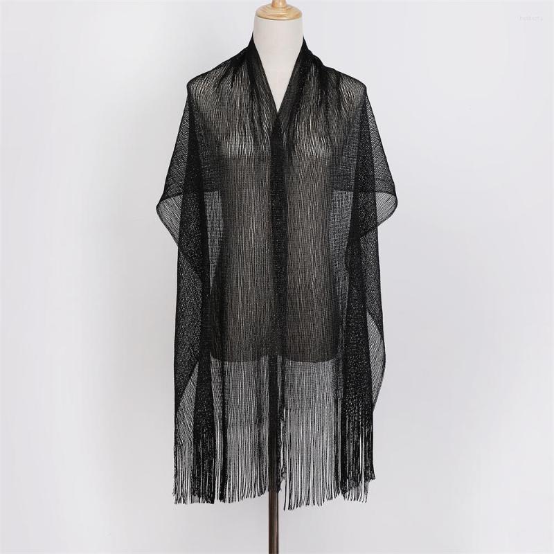 

Scarves Explosive Summer Breathable Hollow Out Gold Silver Silk Solid Color Thin Scarf Wrap Head Party Prom Wedding Shawl