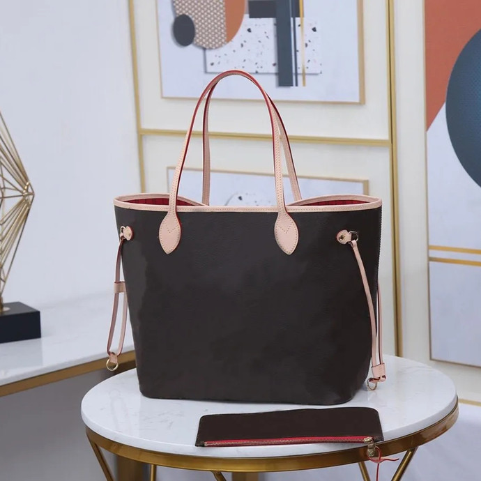 

Women Handbag Brown Flower Tote Bags Shopping Bag Shoulder Crossbody Purse Fashion Genuine Leather Large Capacity Classic Letter Clutch Purses, Black