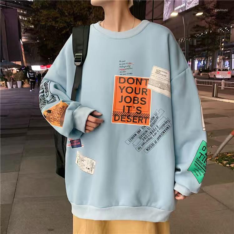 

Men's Hoodies Autumn Spring Sweatshirt For Men's Black Loose Hip Hop Punk Pullover Streetwear Casual Fashion Clothes OVER Size 5XL, 11