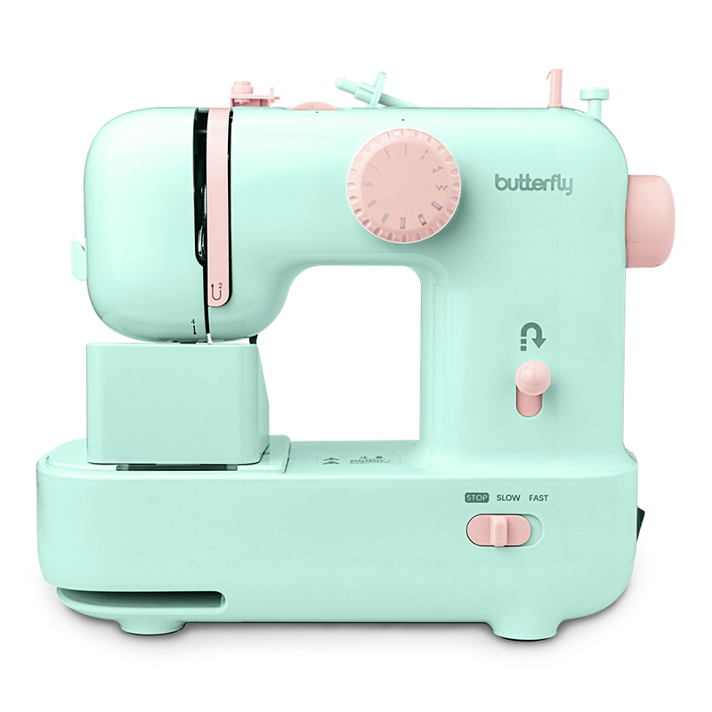 

Butterfly brand M21 household sewing machine mini latte sewing machine small eat thick desktop multifunctional electric new model.