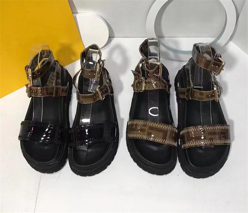 

Designer Women's Sandals New Summer Style Sponge Cake Thick Sole Buckle Fashionable Casual Shoes Versatile Color Matching Women's Shoe Strap Box