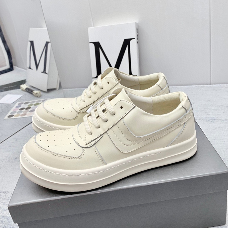 

Luxury Designer 2023 New Small White Shoes Couple Men and Womens Dark Style Leather Canvas Board Shoes Low Top Elevated Single Shoes Sizes 35-48 +box, 11