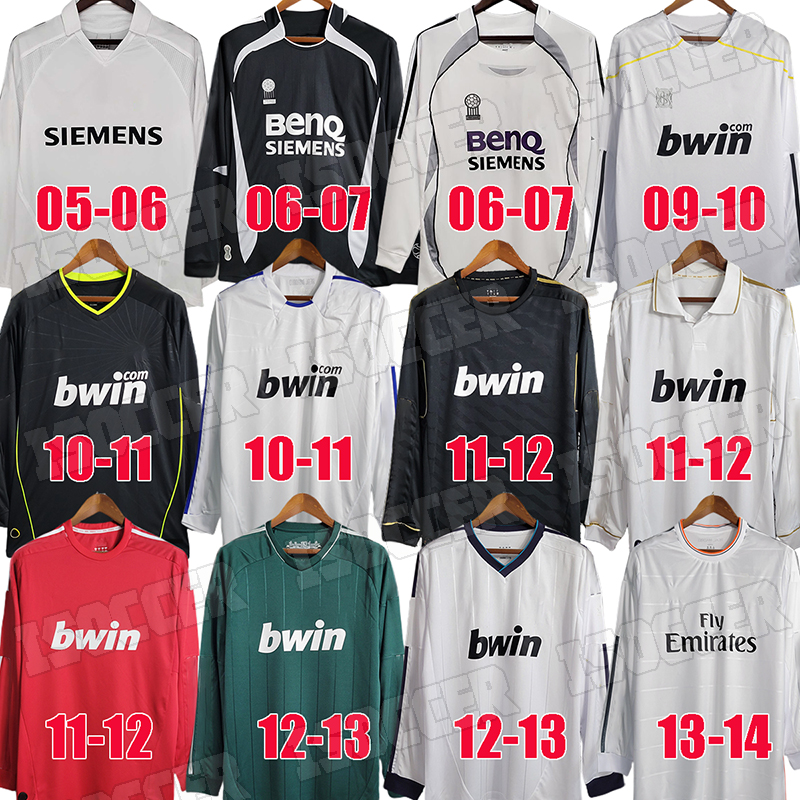 

Real Madrids Retro Soccer Jersey Football Ramos CARLOS RONALDO 05 06 07 09 10 11 12 13 14 15 16 17 18 ZIDANE Beckham RAUL Vintage SNEIJDER SAVIO kits long sleeve, 2010-2011 away long