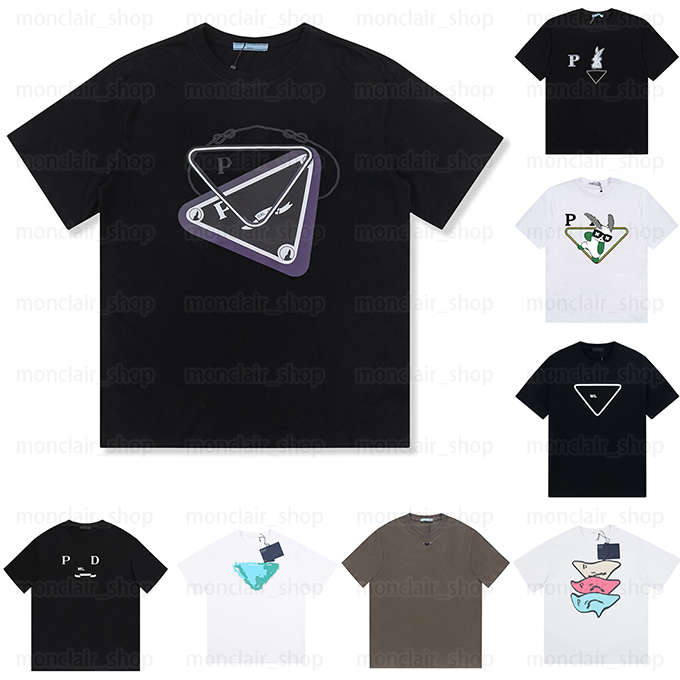 

Mens T-Shirts top designer shorts triangle print classic black and white two color short sleeve a variety of patterns optional casual fashion