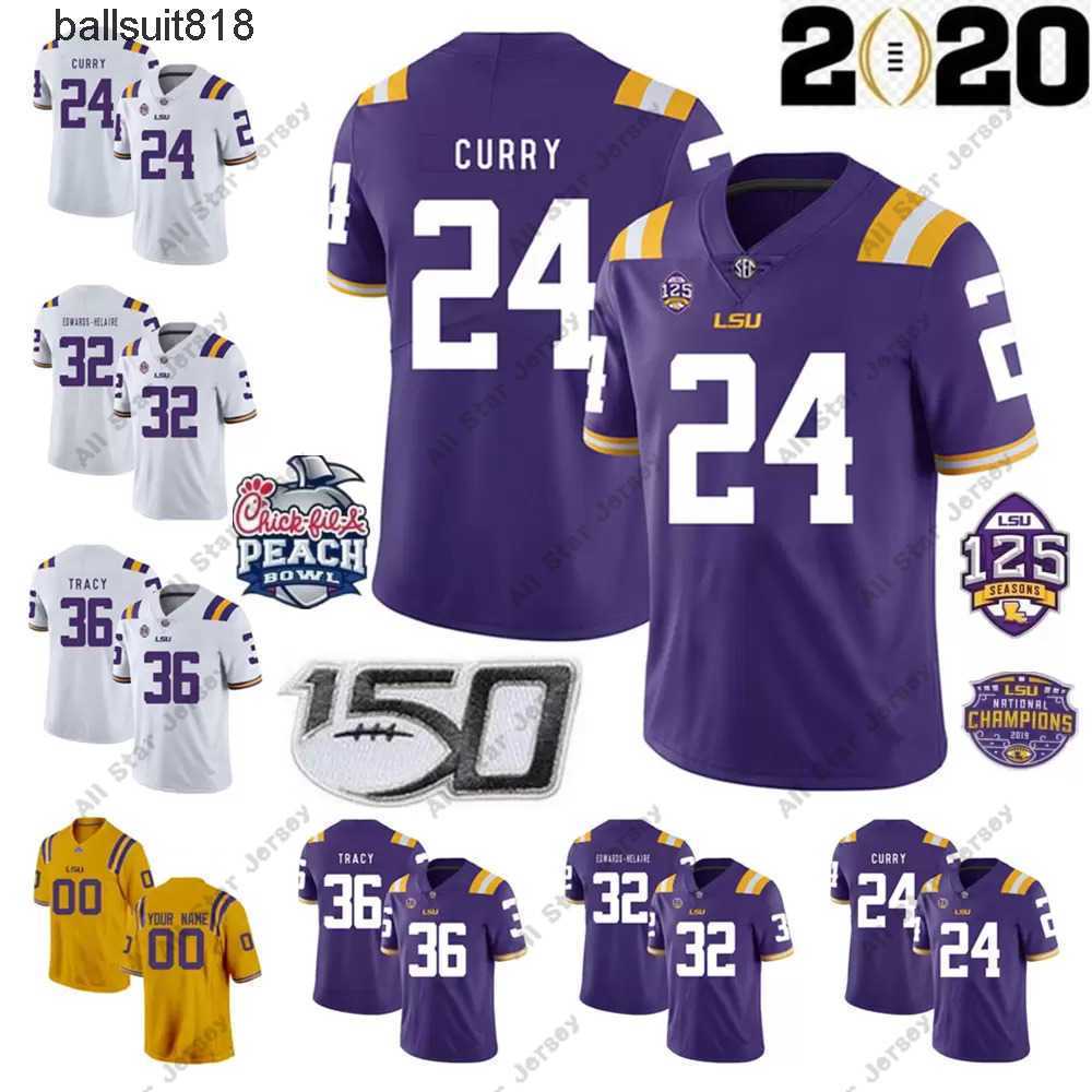 

American College Football Wear Man Kids Woman LSU Tigers NCAA College Football 22 Clyde Edwards-Helaire Jerseys JaMarr Chase Justin Jefferson Jacob Phillips Nick B, Colour 16