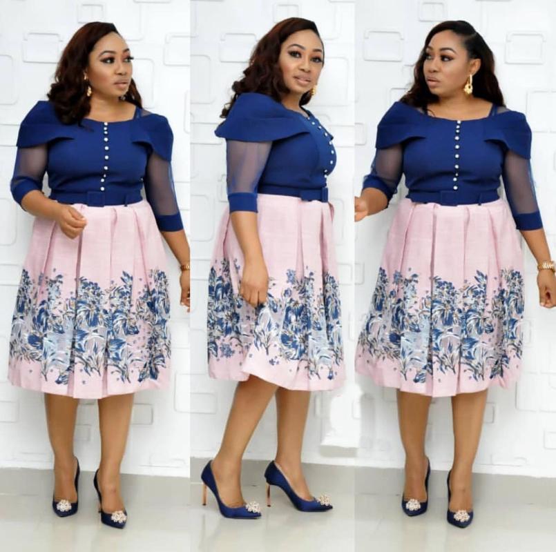 

Ethnic Clothing Latest Digiital Printing Solid Color One-shoulder Lotus Leaf Sleeve Waist A Skirt With The Same Belt African