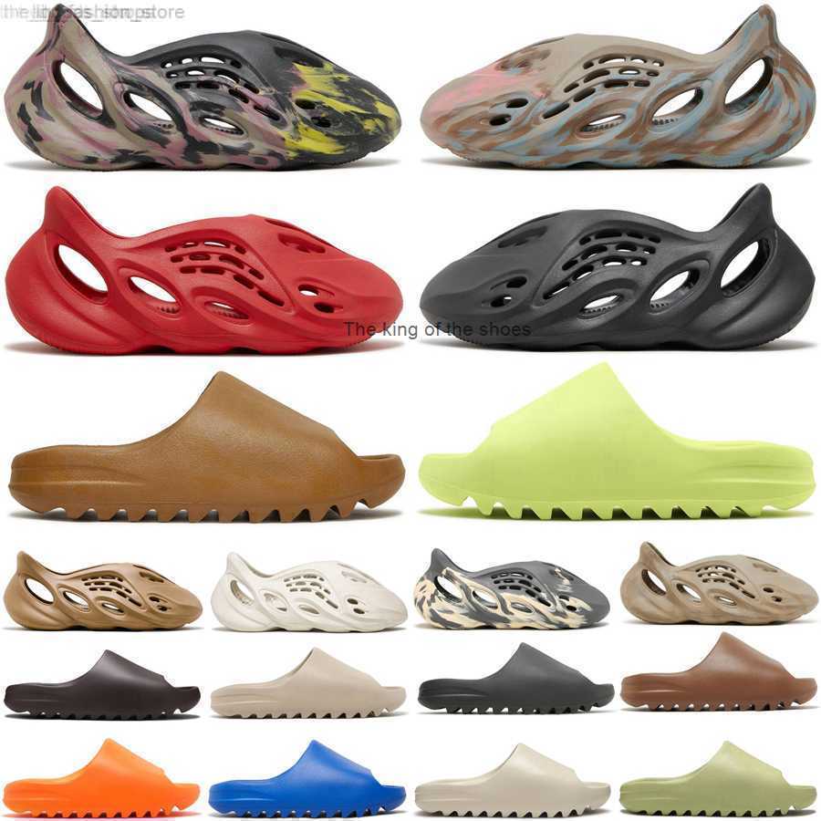 

Yeezzys Shoes Designer Slippers Men Woman Slider Foam Runner Vermillion Mineral Blue Runners Onyx Pure Sandals Slide Slipper Ochre Bone Resin Clog, Color 22