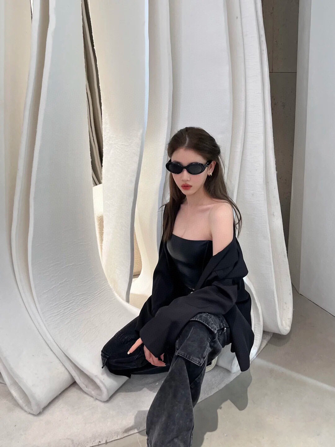 

Sunglasses Margiela Collaboration Acetate Sunglasses V2 Luxury Designer Sunglasses MM05 Off-round cat Eye style Series Symbol UV Protection Strap Original box