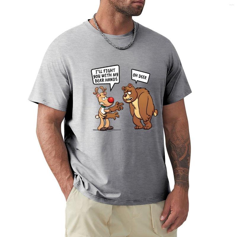 

Men' Polos I'll Fight You With My Bear Hands Funny Gift T-Shirt Tee Shirt Man Clothes Tees Mens White T Shirts, Black