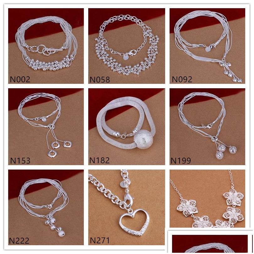 

Chains Factory Direct Sale Womens Sterling Sier Plated Necklaces Gtp50 Fashion Flower Pearl 925 Plate Necklace 6 Pieces A Lot Mixed Dhqvw
