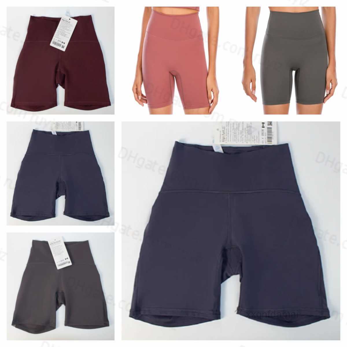 

suit Yoga Outfits lululemens lulus Align Women's Sports High Waist Yoga Shorts 4-point Pants Running Fitness Gym Underwear Workout Leggings 112k#, 23