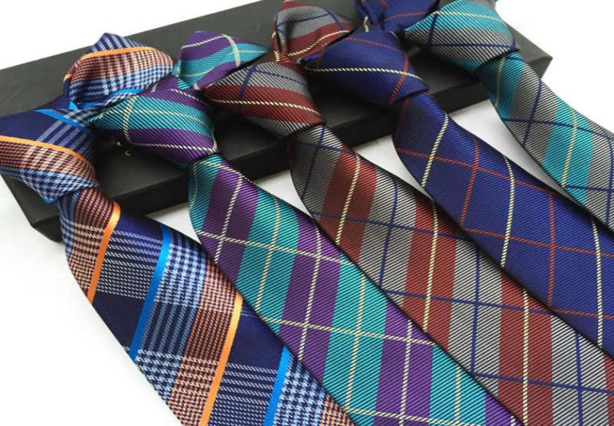 

quality men High The latest highdensity British plaid shirt tie cloth tie 8cm skinny necktie 2020 gravata slim l3502206