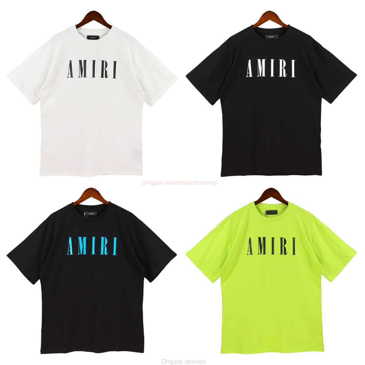 

Designer Fashion Clothing Amires Tees Am Tshirt Amies 2023 Early Spring New Mens Wear Series Round Neck Cotton Personalized Print Tshirt Mens Womens Versatile Top Fa, 2143 black blue