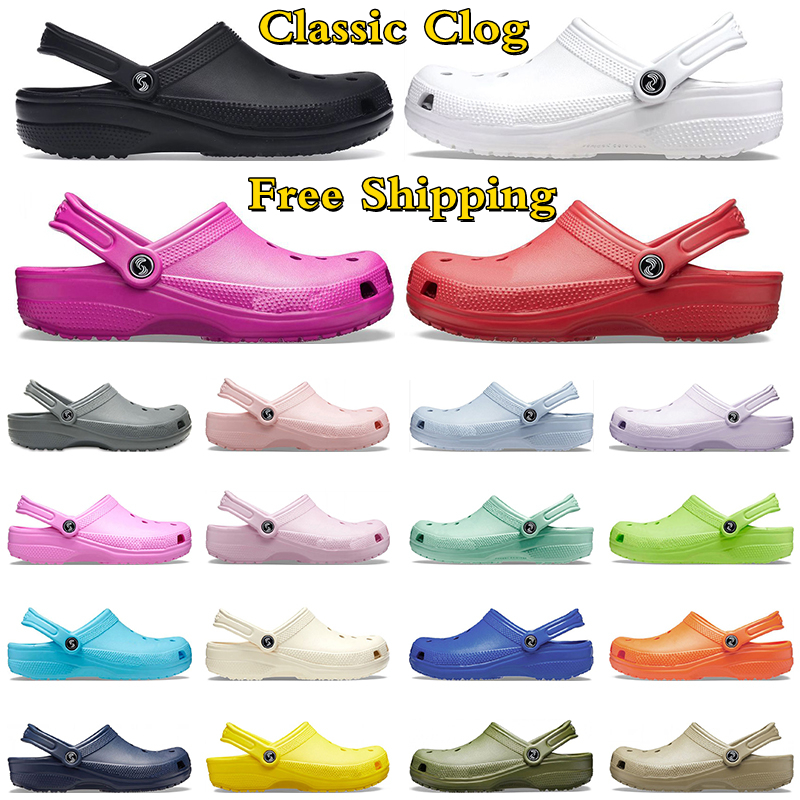 

Croc Classic Clog Designer Sandals Mens Womens Sandal Summer Beach Slippers Waterproof Slides Black White Nursing Hospital Kids Men Slipper outdoor shoes