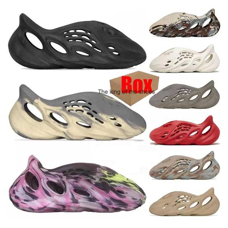 

Designer sandals foam runners MX Carbon top with box size 13 foams runner slides ararat sand grey ochre moon gray soot onyx black bone white red foamrunner