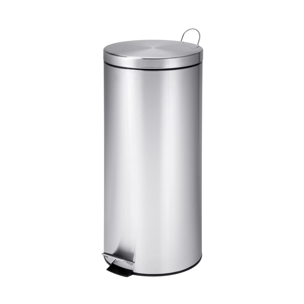 

Round Step On Kitchen Trash Can, Stainless Steel