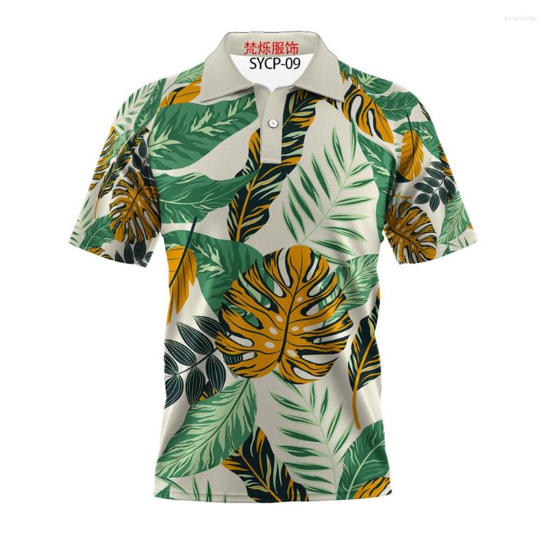 

Men's Polos Hawaii Style Loose Summer Unisex Parent-child Clothing 3D HD Digital Print Sport Tops Fashion Short Sleeve Breathable, Sycp-14