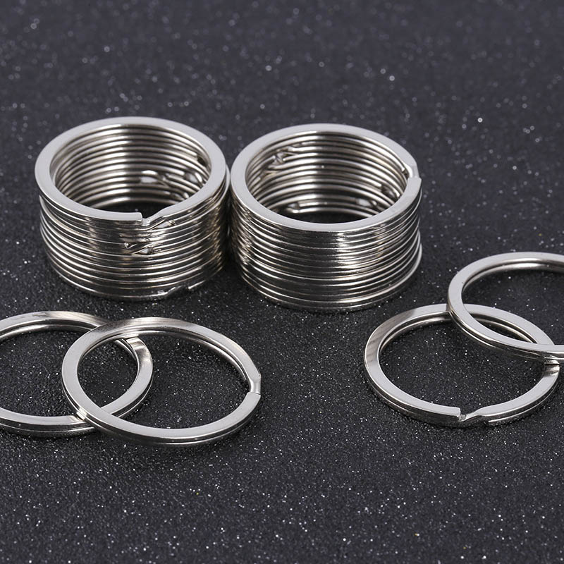 

20pcs High Quality Keyring 1.7x28mm Flat Split Ring Metal Circle for Diy Keychain Making Findings Handmade Accessories Supplier