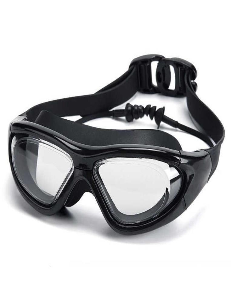 

goggles Large Frame Swimming Goggles With Earplug HD Transparent Glasses Anti fog Sile Waterproof Men Women swim eyewear adult L223301340