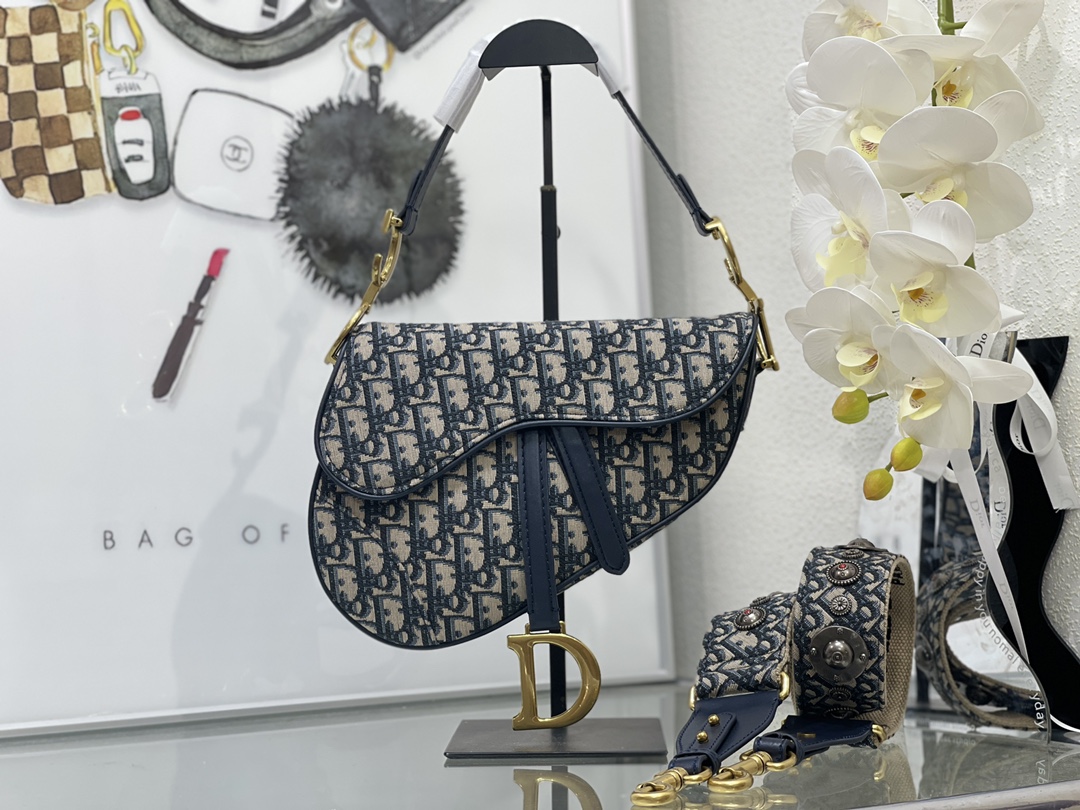 

Really 7A Designer luxury dior saddle bag scraf full packaging