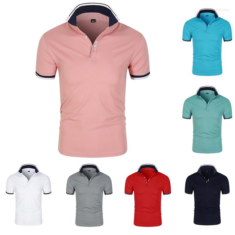 

Men's Polos 2023 Brand Embroidery CARTELO Summer Men's Polo Shirt High Quality Short Sleeve Top Business Casual Polo-shirt For Men, Pink