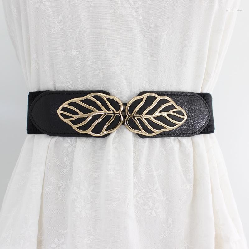 

Belts Fashion 65cm Wide Elastic Waist Belt Ladies Retro Cinch Stretchy Stylish PU Leather Dress Waistband For Women, White