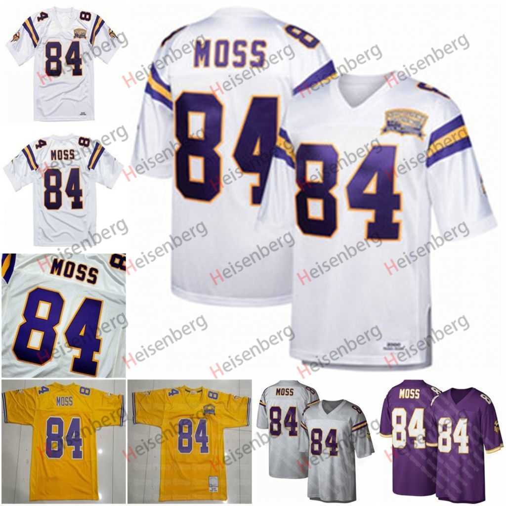 

Vintage Moss Randy Jersey 84 Mitchell Ness 2000 Football Jerseys Men Youth women size S-4XL Custom any name and number jersey, White