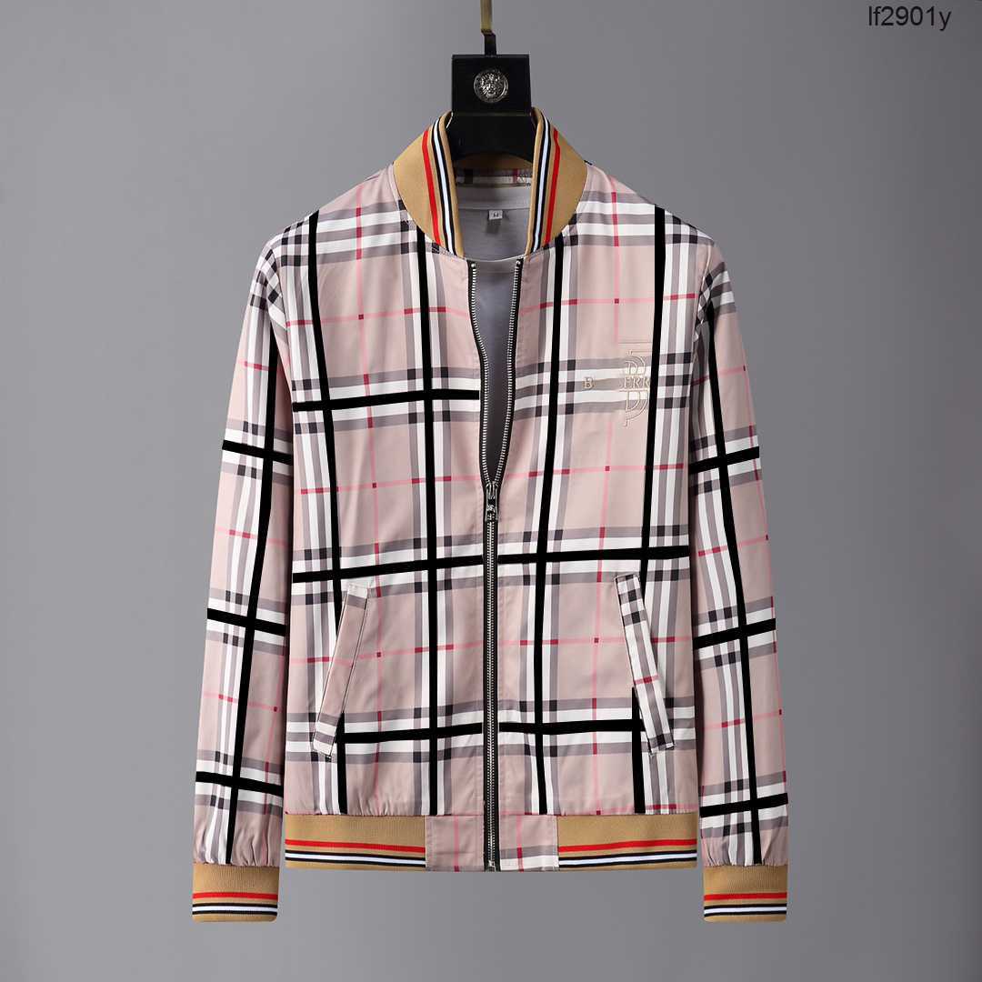

Mens jacket designer black and white standup collar classic checked brand fashion multistyle hooded sport trench coat waterproof windproof casual zipp LGEA