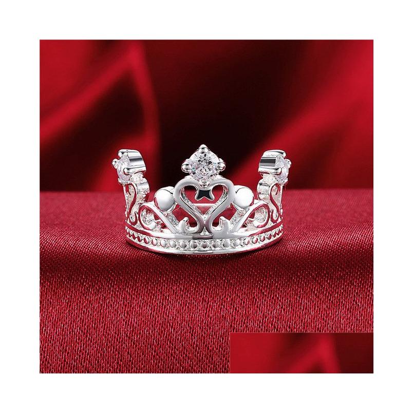 

Three Stone Rings Womens Sterling Sier Plated Inlaid Gem Crown Ring Gssr034 Fashion 925 Plate Drop Delivery Jewelry Dhx8L