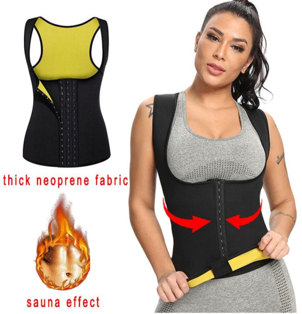 

Women Waist Trainer Slimming Sheath Body Shapewear Sauna Sweat Reducing Belly Binders And Shapers Neoprene Vest Belt Corset 2103055645487, Black