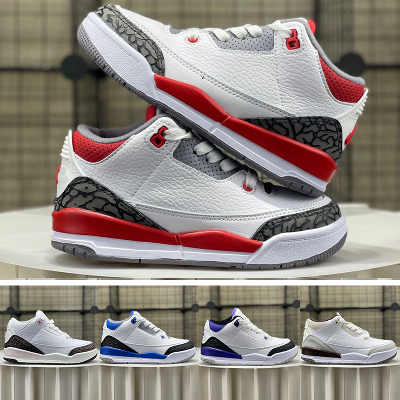 

Infant Kids Jumpman 3 Basketball Shoe III Motorsport Lighting Fire Red Bred Childrens s Toddler J III 3 Pure Money Black Cat Boys White Cement Cool Grey Sneakers