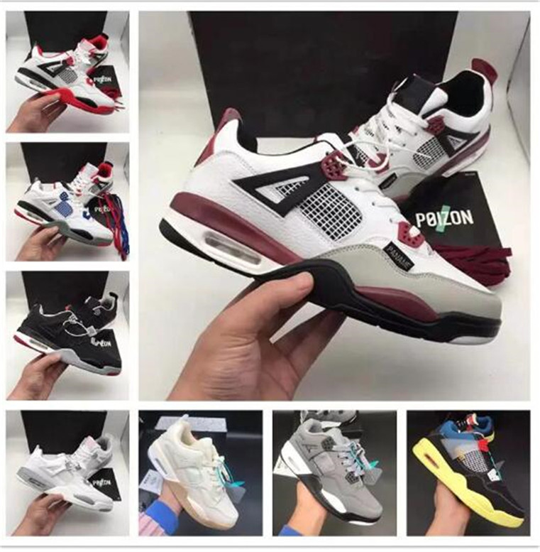 

2023 Basketball Shoes Mens Trainers Sports Sneakers White Cement Cactus Jack Neon Court Purple Bred Jumpman 4 4S Men Womens 36-44, 06