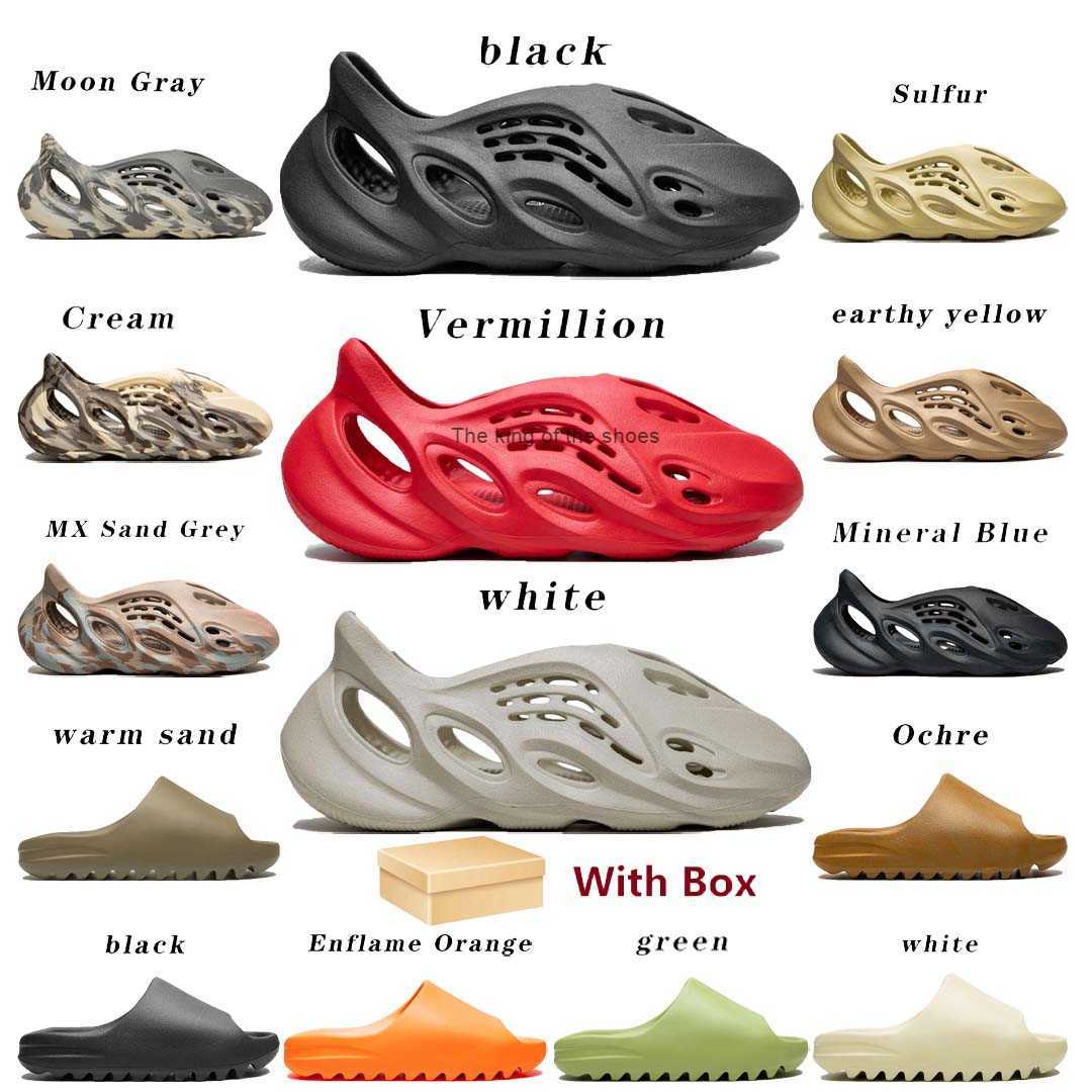 

Yeezzys Designer Slippers Mens Womans Shoes Enflame Sand Bone Earth Sandals Outdoor Beach Slipper Summer Slide Resin Pure Sandal Foam Runners, #5