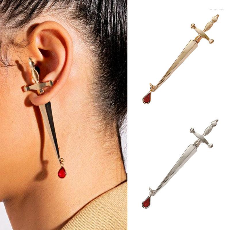 

Dangle Earrings Gothic Sword For Women Vintage Cool Punk Trend Goth Stud Dagger Earring Ladies Girls Jewelry Accessories