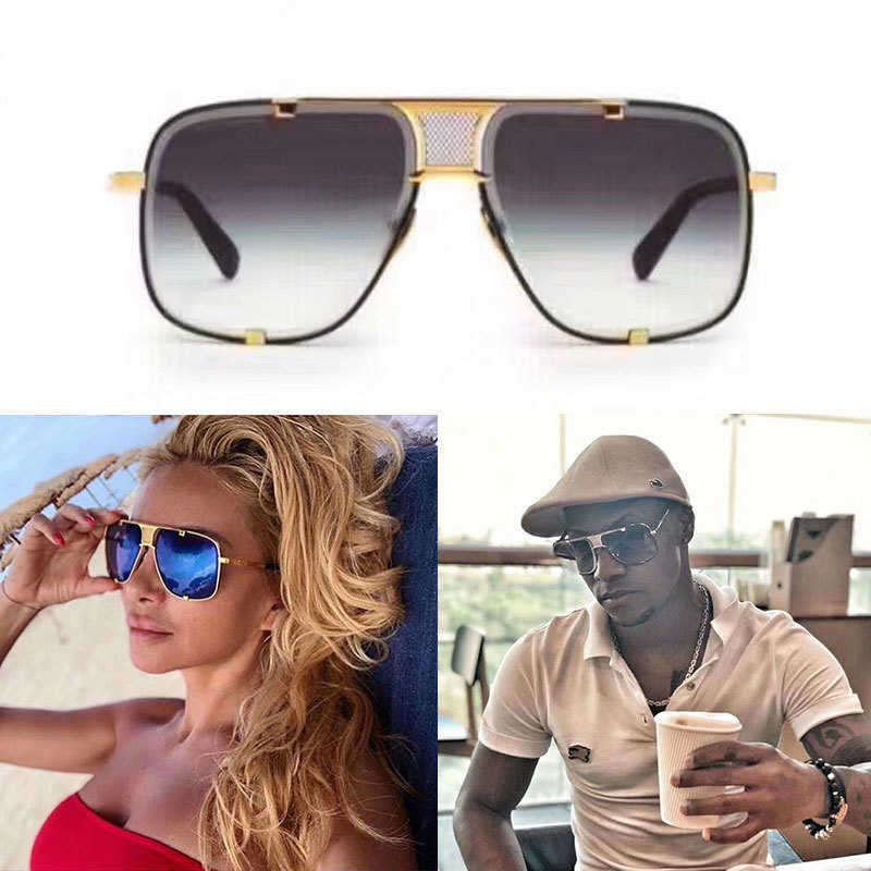 

Original High Quality Designer Dita Mach Five 2087 Sunglasses Electroplated Metal Frame Fashion Show Luxury Brand men woman sunglasses Box PB