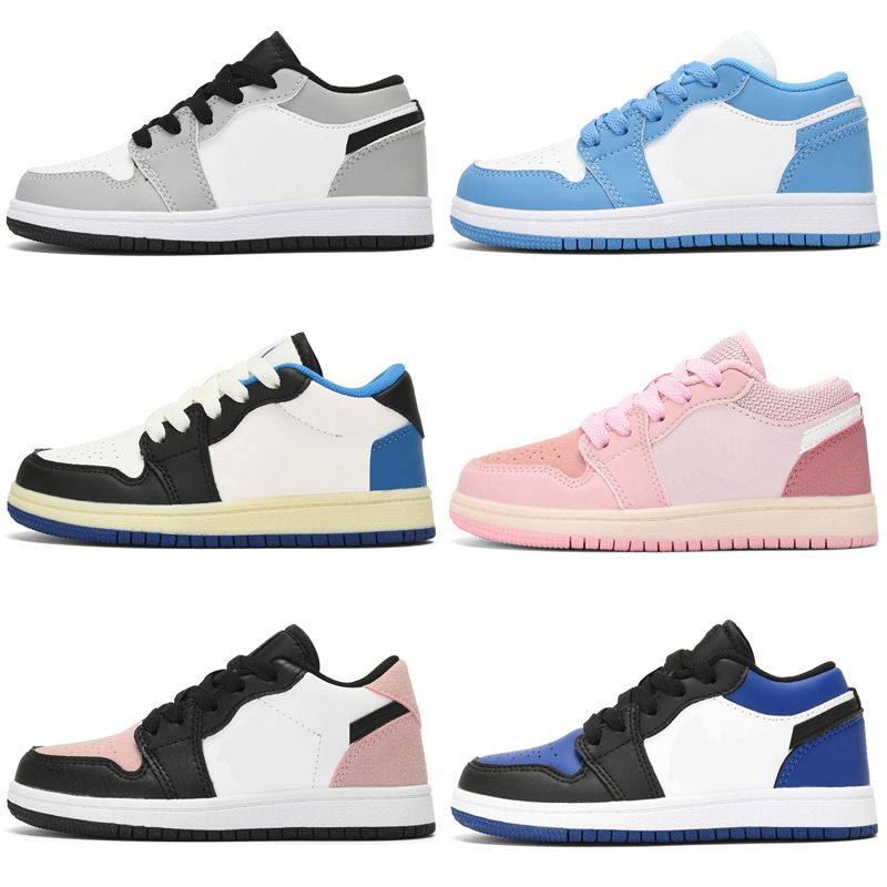 

Kids Basketball Shoes 1 Designer 1s Low Sneakers Boys Kid Youth Toddler OG Shoe Infants Baby Children Reverse Mocha Trainers Jumpman Black Phantom Blue, As photo 9