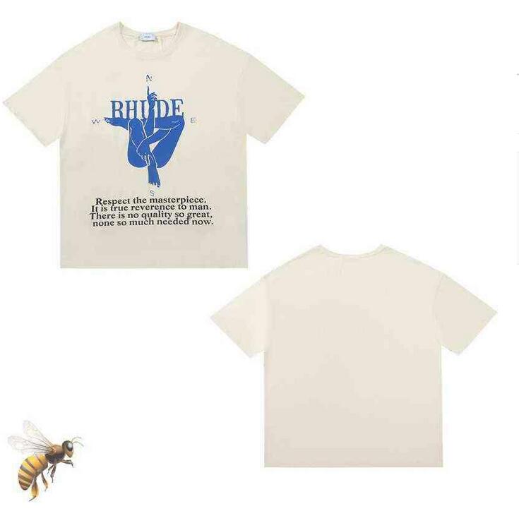 

Designer Shirts Summer Mens T-Shirts Womens Rhude Designers For Men tops Letter polos Embroidery tshirts Clothing Short Sleeved tshirt Large Tees GTYK, Grad8