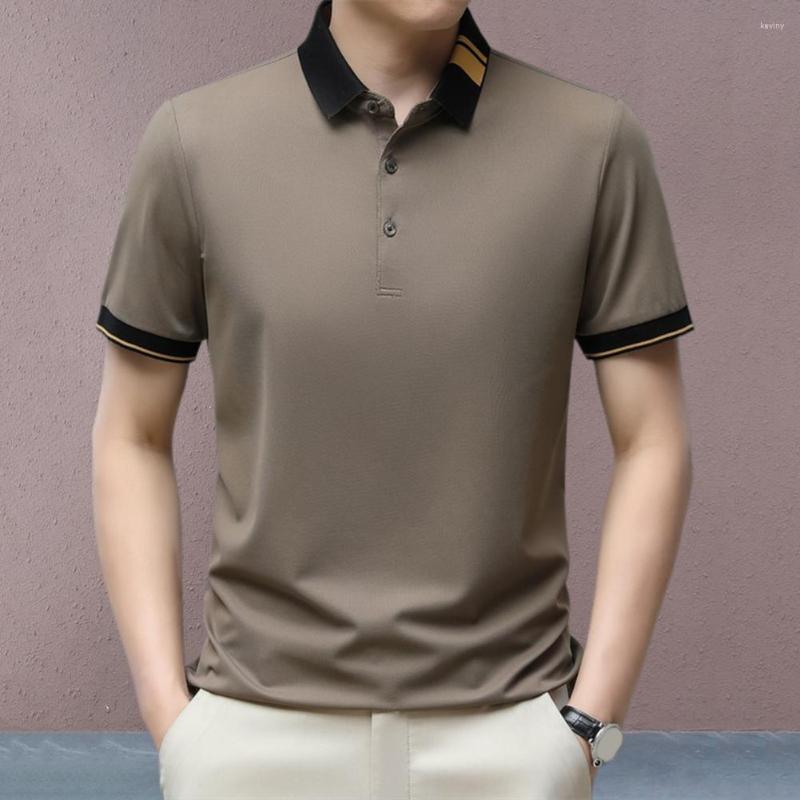 

Men's Casual Shirts Trendy Work Shirt Short Sleeve Turn-Down Collar Men Slim Fit Pullover, Green grey