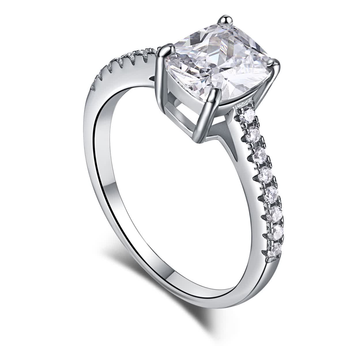 

GemKing NE120284 Fancy Luxury Trendy Anniversary Diamond Engagement Wedding Bands CZ 5A s925 Rings