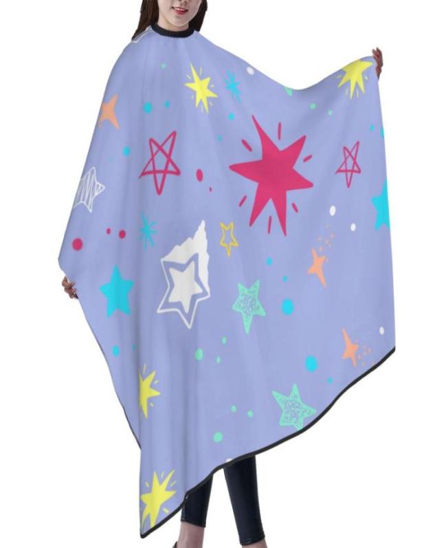 

Professional Barber Cape Polyester Hair Cutting Salon Cape Water And Stain Resistant Apron Cutting Hair Lovely stars2313794